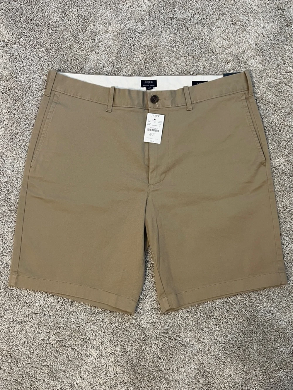 J. Crew Men’s Khaki Flat Front Cotton Shorts